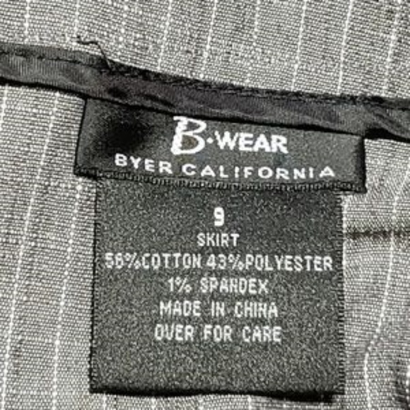 ❌SOLD❌B. WEAR gray with white pinstripe skirt size 9 - Picture 6 of 7